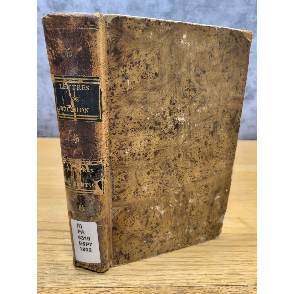 1802 Cicero, Letters, Lettres de Ciceron a M Brutus‎